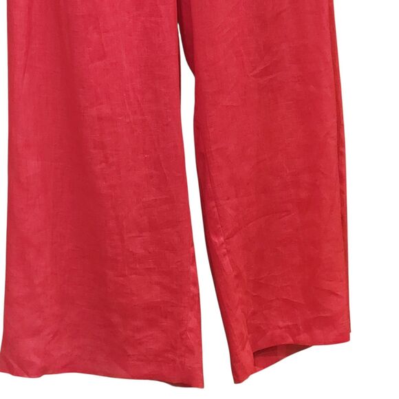 Luxe Linen Strapless Open Back Jump Suit-Wide Leg-NWT-Resortwear-Coastal Chic-L - Picture 5 of 13